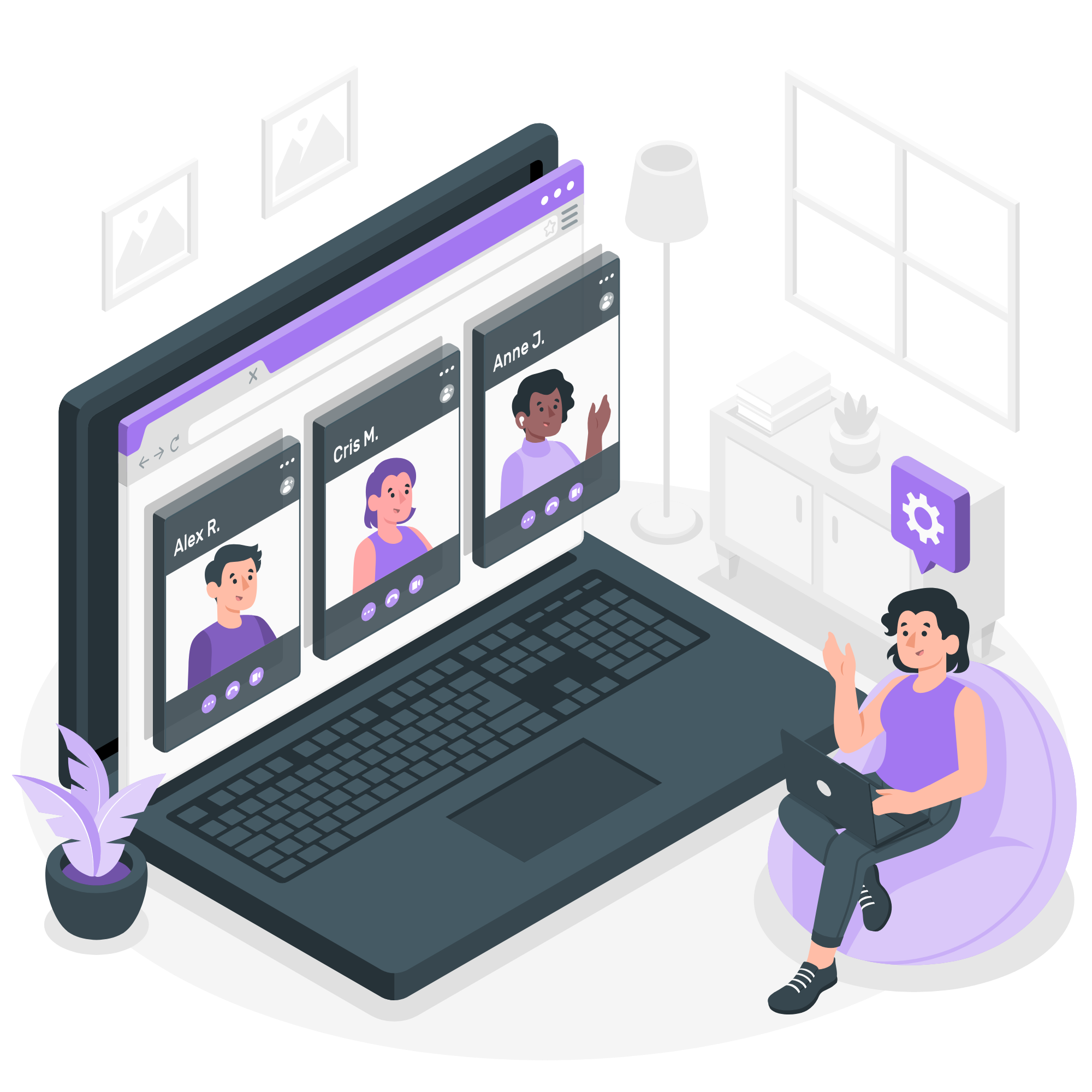 Interactive Classroom Illustration